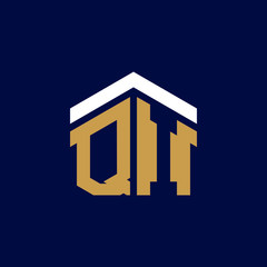 Initial Letters QI House Logo Design