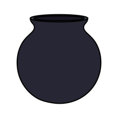 cauldron pot traditional isolated icon