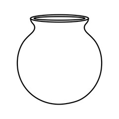 cauldron pot traditional isolated icon