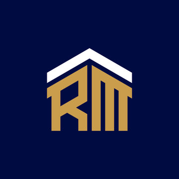 Initial Letters RM House Logo Design