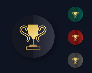 First Place Trophy Vector Icon