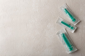 Naklejka premium Background of medicines, injections medicine Coronavirus