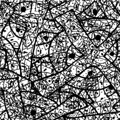 Obraz premium Black and white grunge texture. Abstract ink template