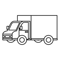 Isolated delivery truck vector design