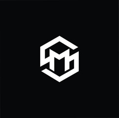 Initial based modern and minimal Logo. SM MS letter trendy fonts monogram icon symbol. Universal professional elegant luxury alphabet vector design