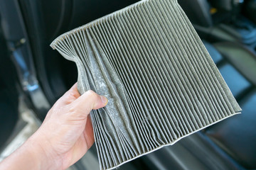 dirty car air conditioning filter