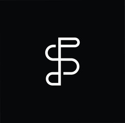Initial based modern and minimal Logo. SP PS SD DS letter trendy fonts monogram icon symbol. Universal professional elegant luxury alphabet vector design
