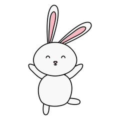 cute rabbit animal isolated icon