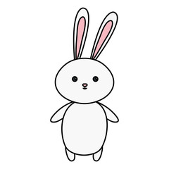 cute rabbit animal isolated icon