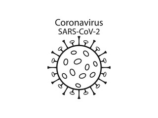 Coronavirus, COVID-19 icon. Vector illustration, flat design.