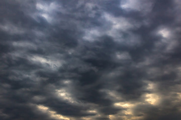 dramatic sky with clouds