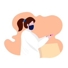 vector illustration doctor isolated on white background. flat vector concept illustration design