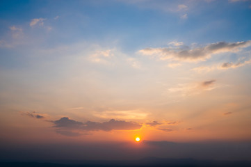Sunset sky for background or sunrise sky and cloud at morning.