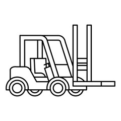 Isolated delivery forklift vector design