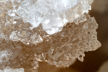 Crystal crystals in macro view.