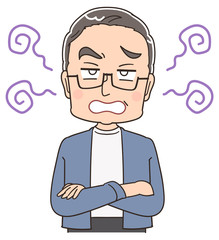 おじいさん シニア 祖父 おじいちゃん 男 おじさん イラスト マンガ 50 S Wall Mural 50 よぴんこ Yopinco