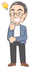 おじいさん シニア 祖父 おじいちゃん 男 おじさん イラスト マンガ