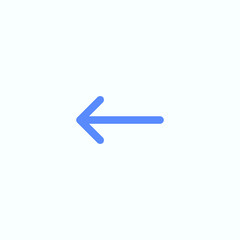 Backspace icon illustration. Rounded and thin vector icon of the backspace symbol.