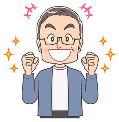 おじいさん シニア 祖父 おじいちゃん 男 おじさん イラスト マンガ