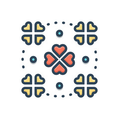 Color illustration icon for fortuitous