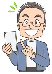 おじいさん シニア 祖父 おじいちゃん 男 おじさん イラスト マンガ