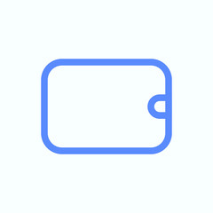 wallet icon for website UI design. Round and thin vector illustration of the purse. 
