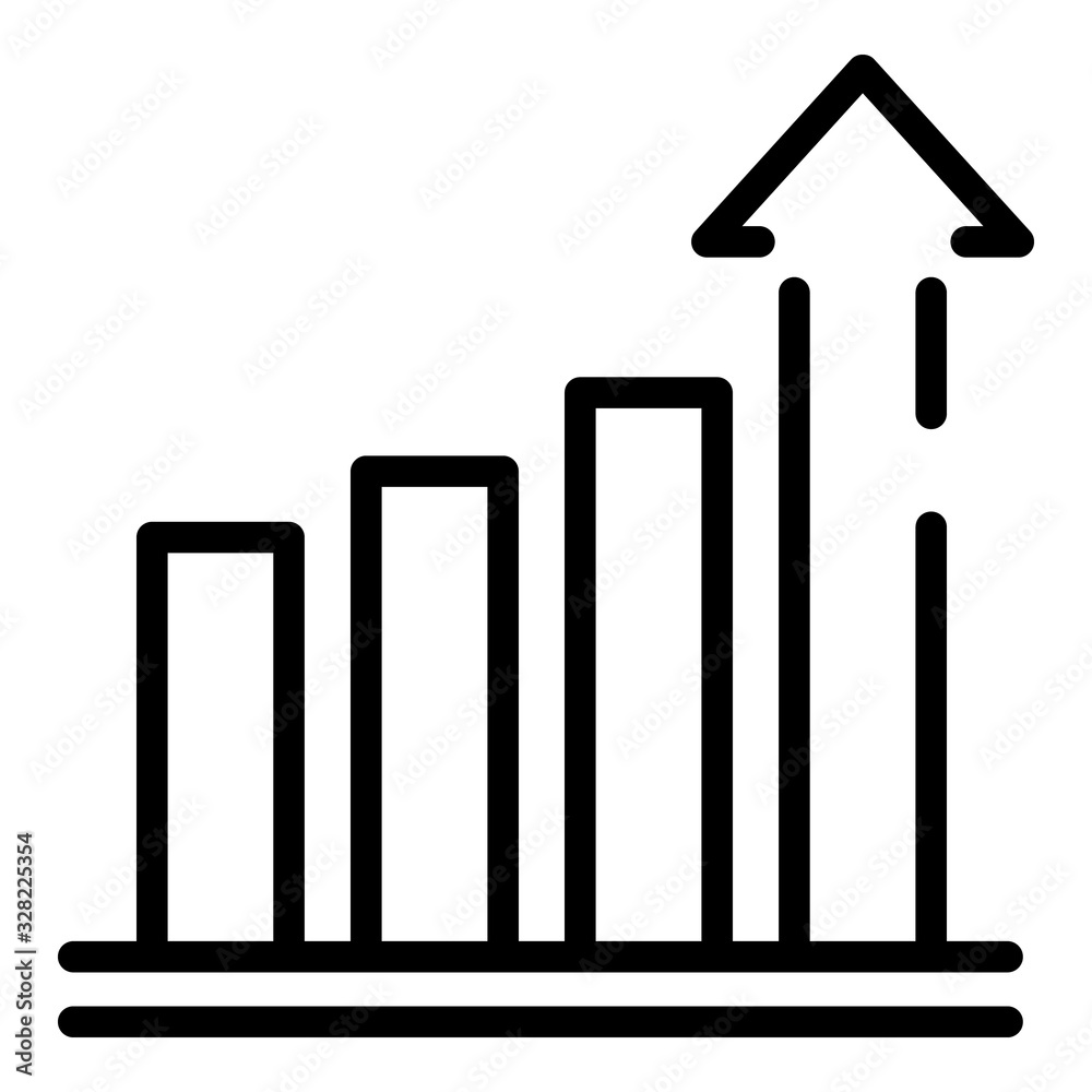 Poster finance graph chart icon. outline finance graph chart vector icon for web design isolated on white b