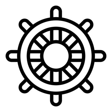 recommend clip art: Ship steering wheel icon. Outline ship steering wheel vector icon for web design isolated on white background