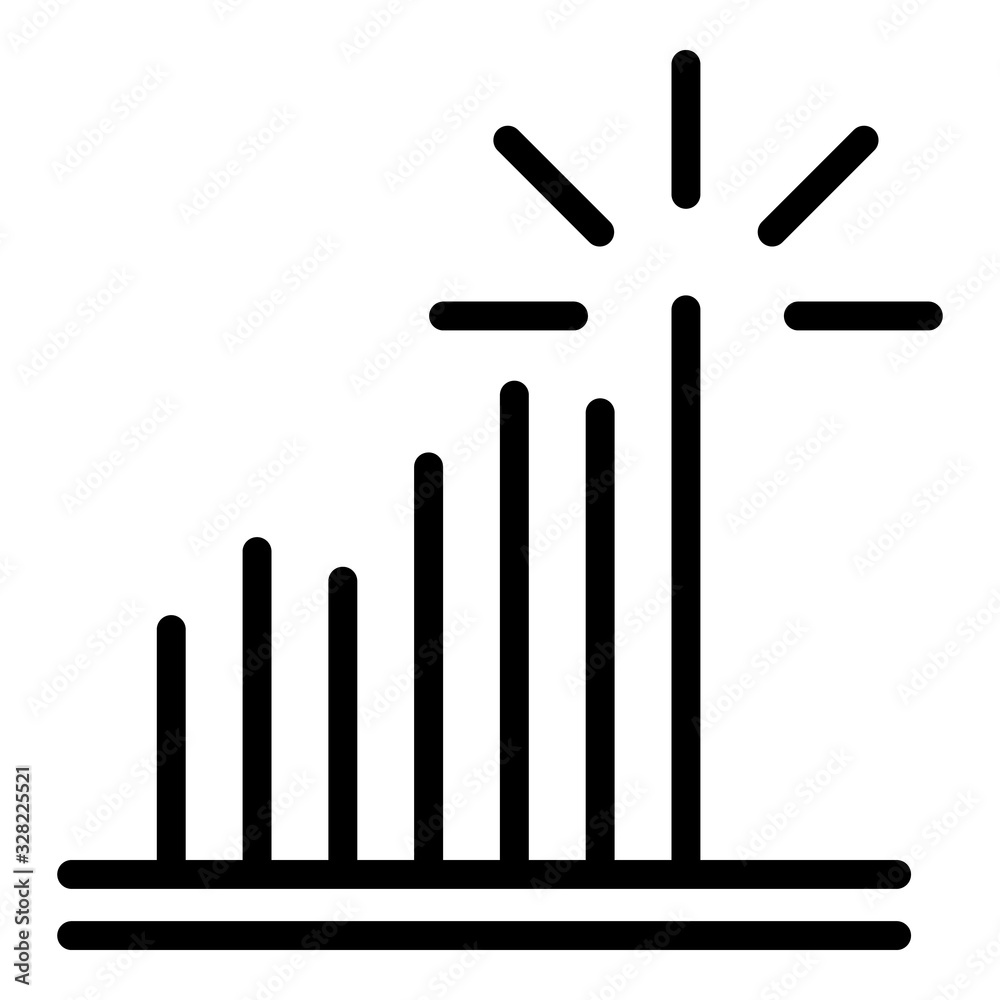 Poster data idea chart icon. outline data idea chart vector icon for web design isolated on white backgroun