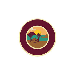 Logo for Camping Mountain Adventure, Mountain Camping Gift, Camping and outdoor adventure emblems.