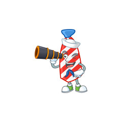A picture of USA stripes tie Sailor style with binocular