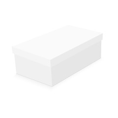Blank paper or cardboard shoebox template . Vector