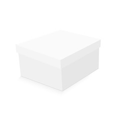 Blank paper or cardboard shoebox template . Vector
