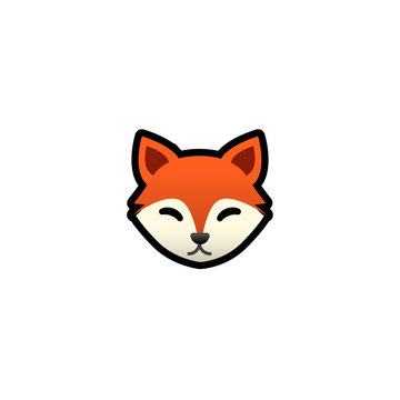Red Fox Isolated Realistic Vector Illustration  Icon