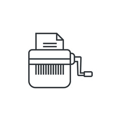 Obraz premium Paper shredder icon design isolated on white background. Vector illustration