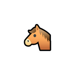 Horse head Isolated Realistic Vector Icon. Horse Face Illustration Emoji, Emoticon, Icon