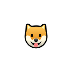 Husky Dog Face Isolated Realistic Vector Icon. Dog, Huskie Cartoon Illustration Emoji, Emoticon, Sticker Icon