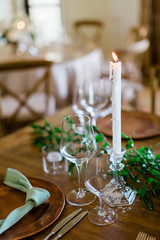 Rustic Table Setting at Wedding Reception - 328228300