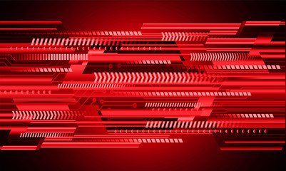 red cyber circuit future technology concept background