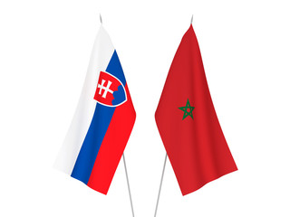 Morocco and Slovakia flags