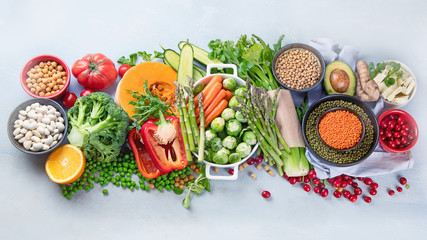 Vegan and vegetarian food concept.