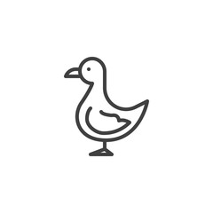 Seagull line icon. linear style sign for mobile concept and web design. Sea gull bird outline vector icon. Symbol, logo illustration. Vector graphics