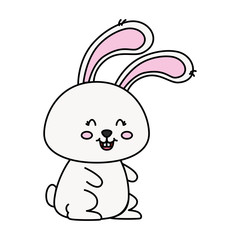cute rabbit animal isolated icon