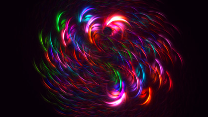 Fractal 3D rendering abstract and shiny background