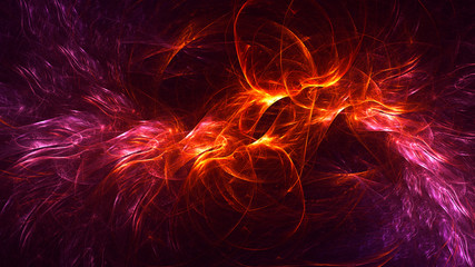 Fractal 3D rendering abstract and shiny background