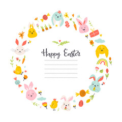 Easter holiday banner with place for text.