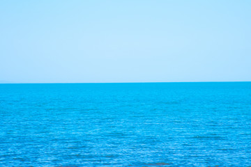 Obraz premium Sea background, marine background, sea on a clear, sunny day, place for text.