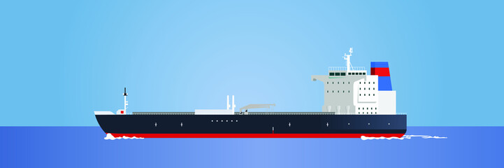 Obraz premium Giant Tanker ship in Ocean