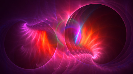 Fractal 3D rendering abstract and shiny background