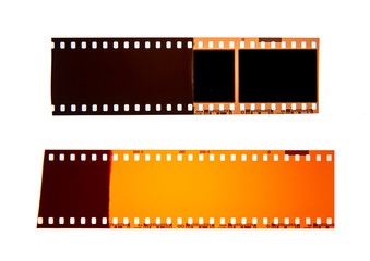 (35 mm.) film collections frame.With white space.film camera.	